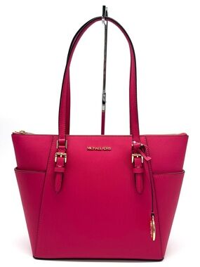Michael Kors Large Charlotte Tote Bag Electric Pink